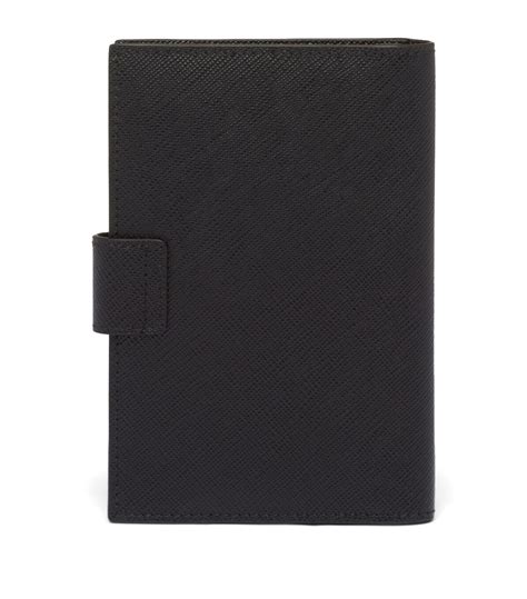 Black Saffiano Leather Passport Holder 